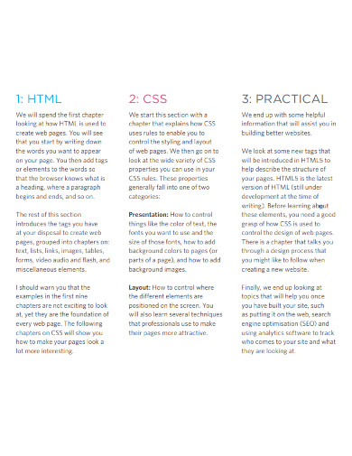 HTML - 99+ Examples, Format, How to Build, PDF
