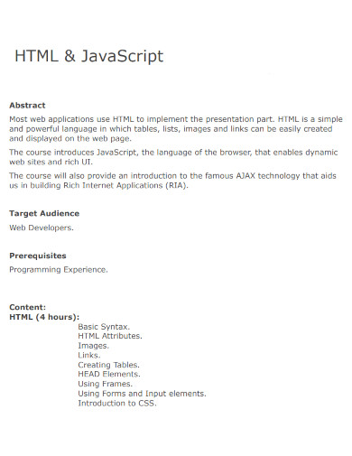 html and javascript