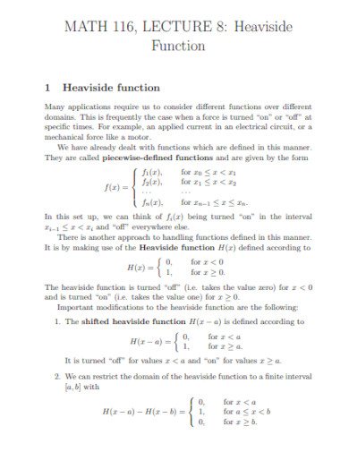heaviside function example