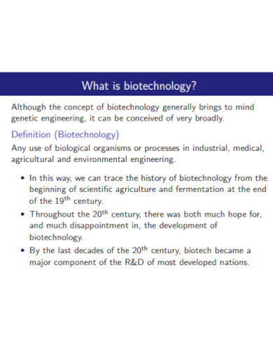 history of biotechnology 