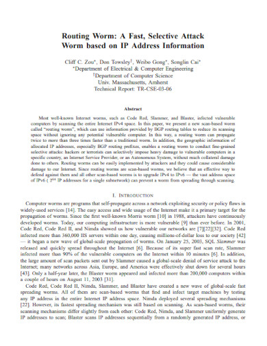 IP Address - Examples, PDF | Examples