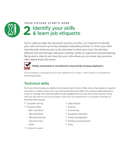 identify technical skills template