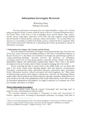 Sovereignty - Examples, PDF | Examples