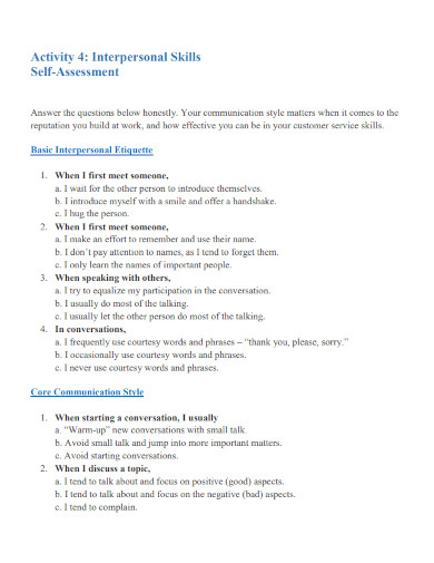 Interpersonal Skills - Examples, PDF | Examples