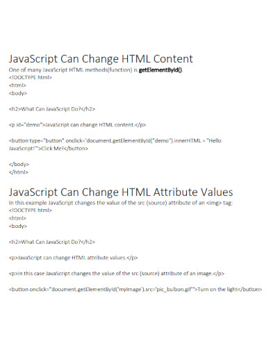 javascript can change html content