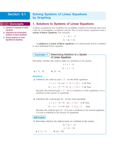 linear equations chapter