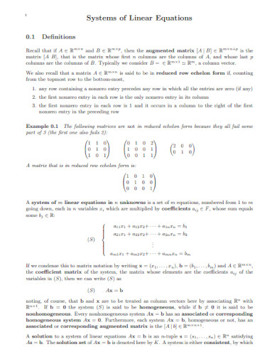 linear equations pdf