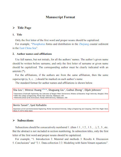 Manuscript 50 Examples Definition Format How To Write How To 