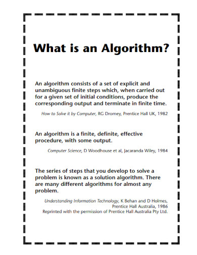 Algorithm - 100+ Examples, How to Utilize, PDF