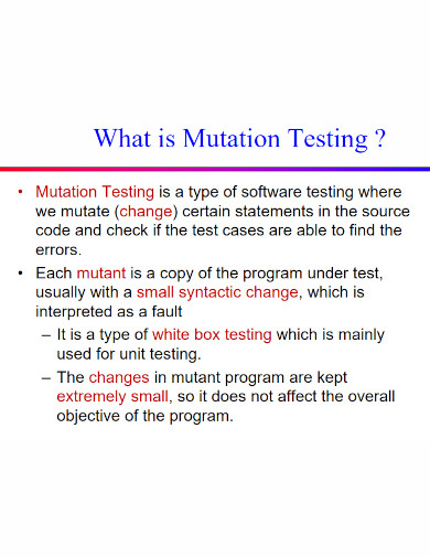mutation testing template 