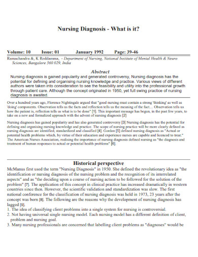 nursing diagnosis in pdf