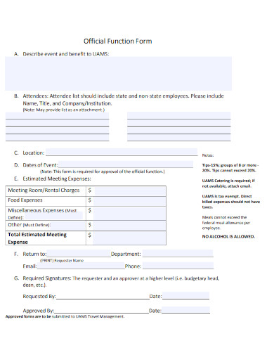 official function form1