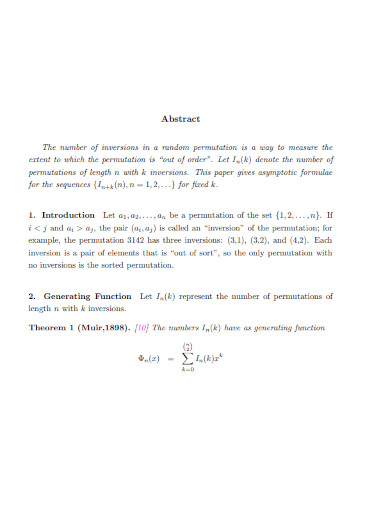 permutations with inversions