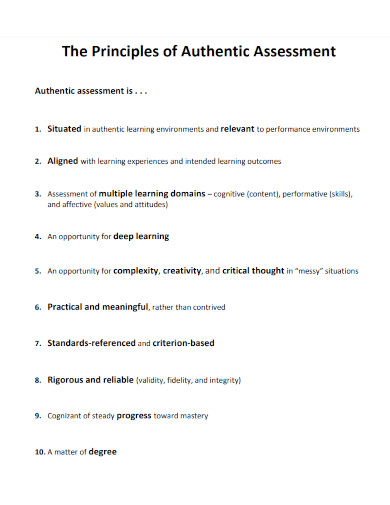 essay about authentic assessment