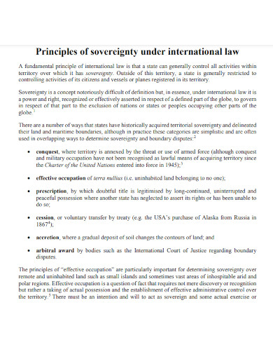 Sovereignty - Examples, PDF | Examples