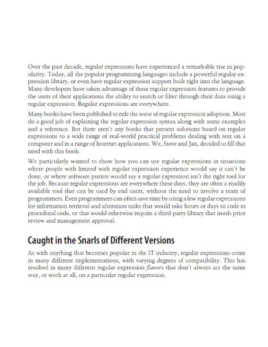 Regular Expression - Examples, PDF | Examples