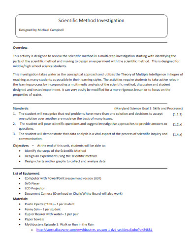 Scientific Method Investigation