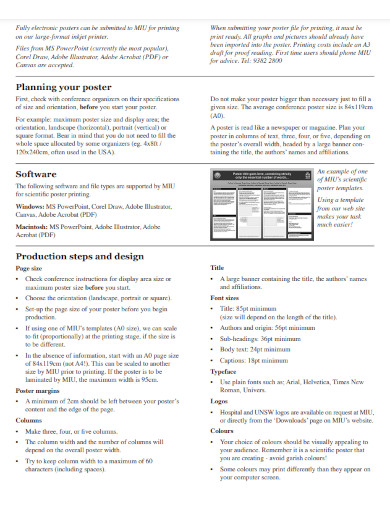 Scientific Poster Information Template 