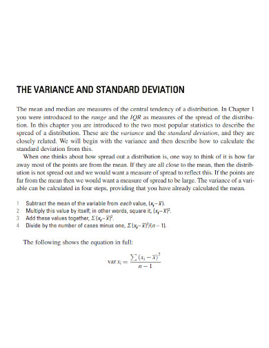 short standard deviation