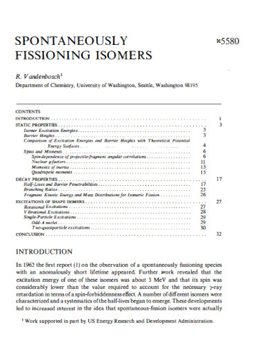 spontaneously fissioning isomers