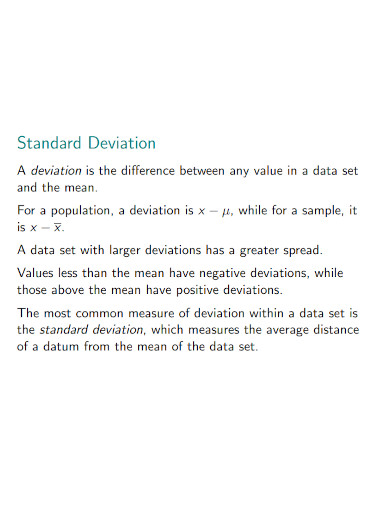 standard deviation handout