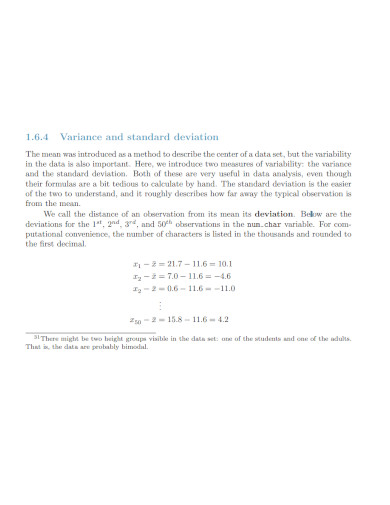 standard deviation variance