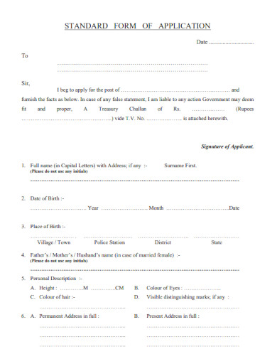 standard form pdf