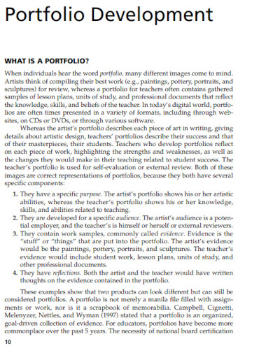 23+ Student Portfolio Examples - PDF | Examples