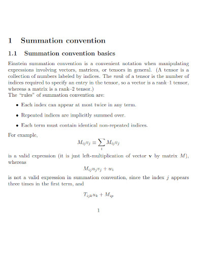 summation convention