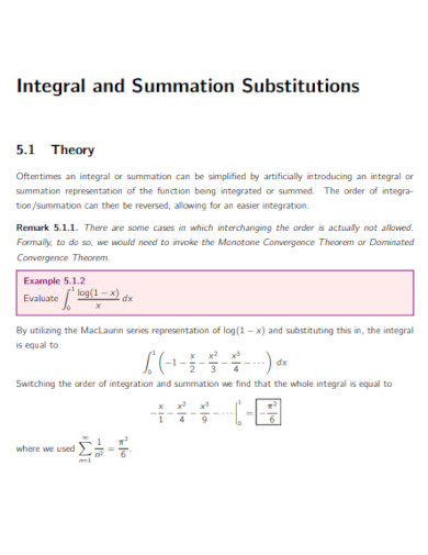 summation substitutions