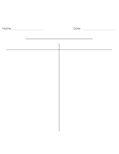 T Chart - Examples, Pdf 