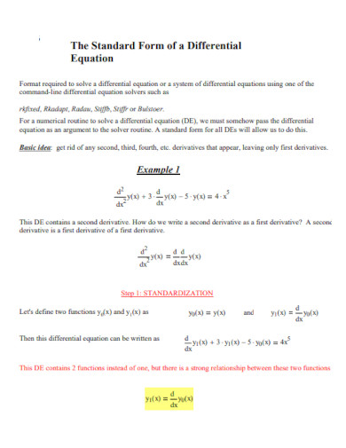 Standard Form - Examples, PDF | Examples