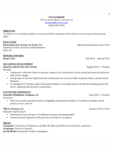 General Resume- Examples, PDF | Examples