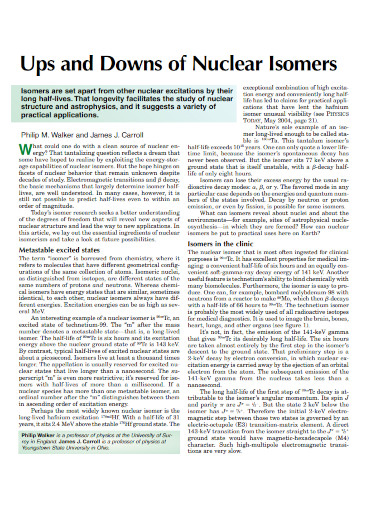 ups and downs of nuclear isomers