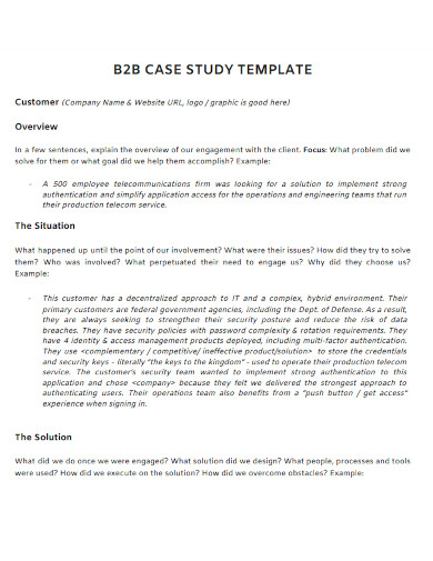 b2b case study template 