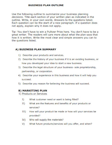 Business Planning - Examples, PDF | Examples