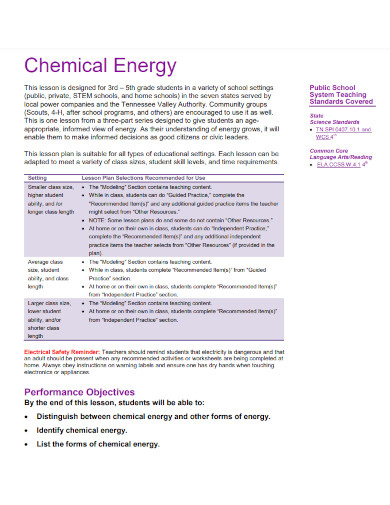 chemical energy template 