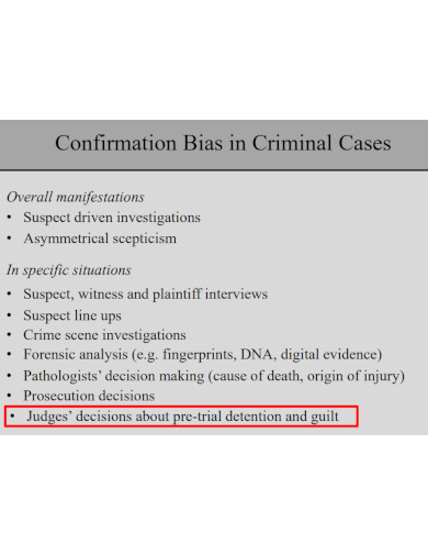 confirmation bias in criminal trials