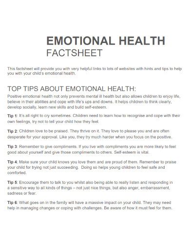 Emotional Health - 12+ Examples, How To Improve, PDF