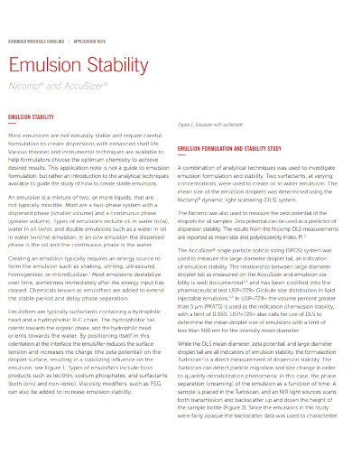 emulsion stability