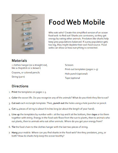 food web mobile