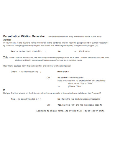 parenthetical citation generator​