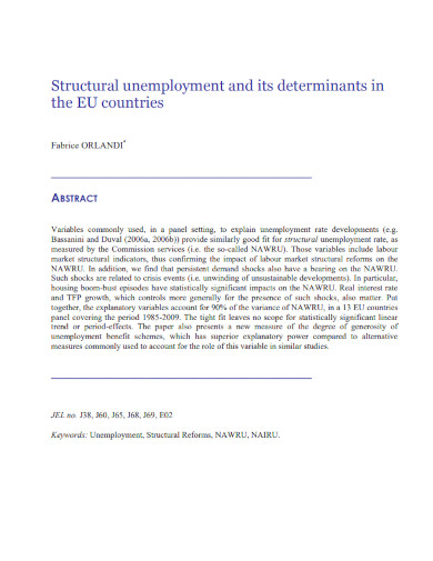 structural unemployment and determinants1