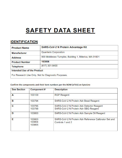 teratogenicity safety data sheet