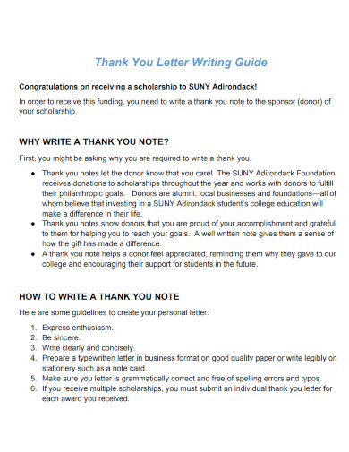 thank you letter writing guide 