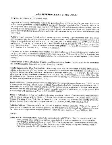 APA Format Reference Page - Examples, PDF | Examples