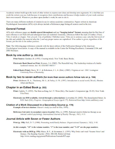 apa style reference pages