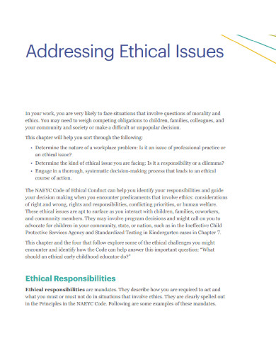 addressing ethical dilemma issues