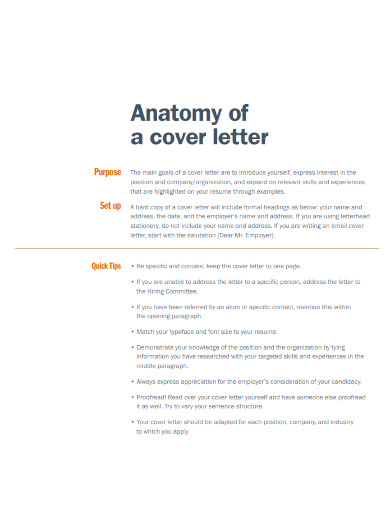 anatomy of a writing cover letter 