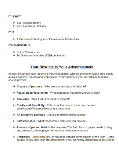 creating an best effective resume